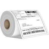 FLENVO 4" x 4" Direct Thermal Labels, 1 Roll (500 Labels) White Shipping Paper, Strong Adhesive, Compatible with Most Direct Thermal Label Printers