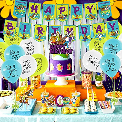 44 Pcs Scooby Doo Theme Birthday Party Decorations,Party Supply Set for