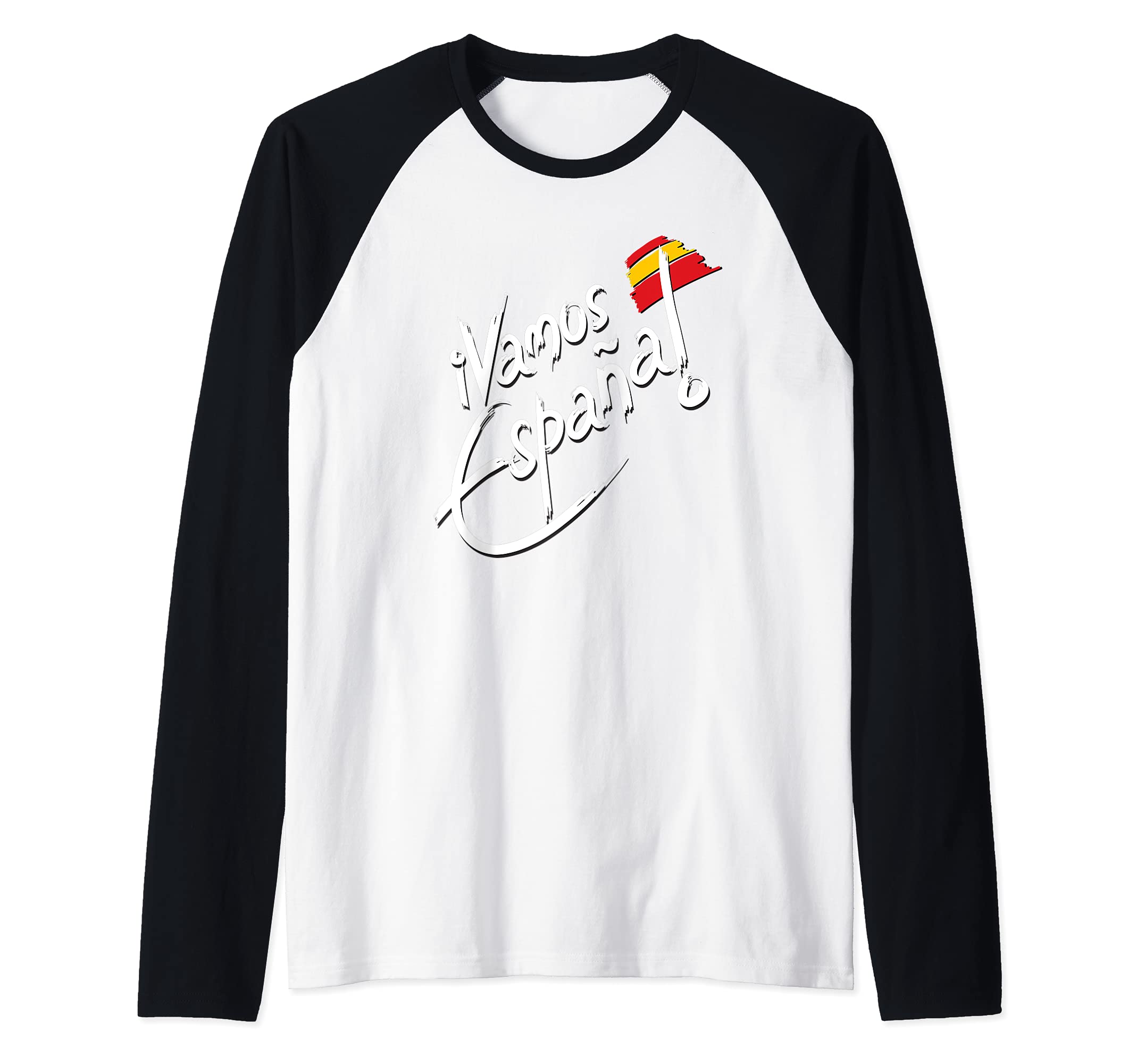 Spain Flag Raglan Baseball Tee
