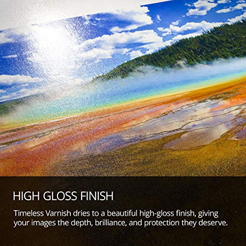 Timeless Archival Print Varnish - 1 Quart, Glossy Finish, Highest Quality Canvas Coating, Water Based UV Protection, 100+ Years Certified Archival