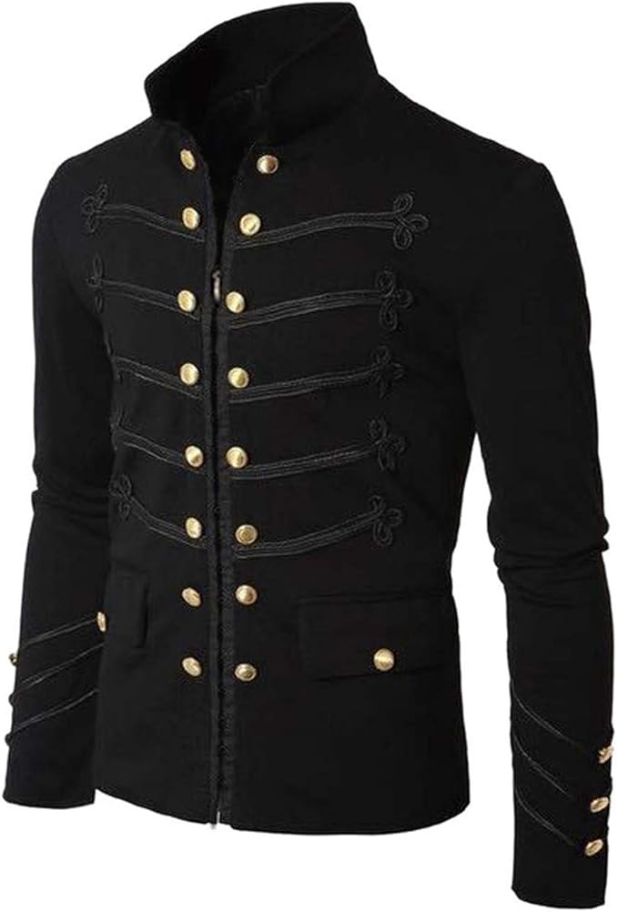 DaiWeiDress Men's Officer Uniform Military Drummer Parade Jacket