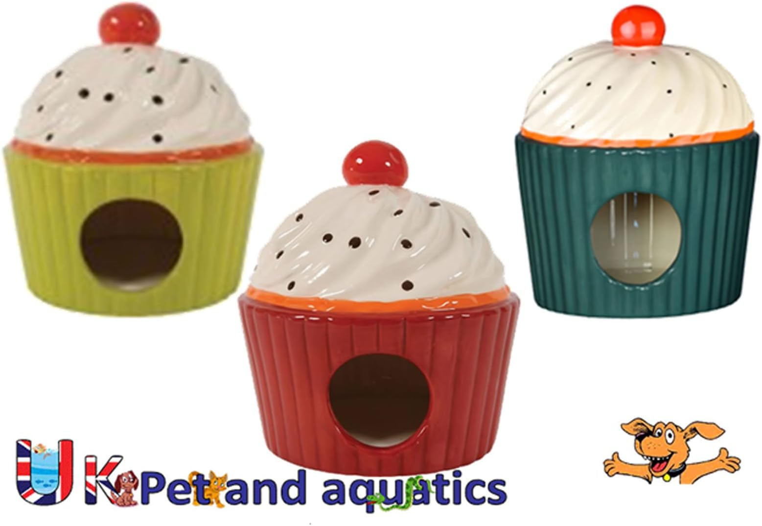 Hamster House Cake, Ceramic 13 x 13 x 15cm Assorted Colours