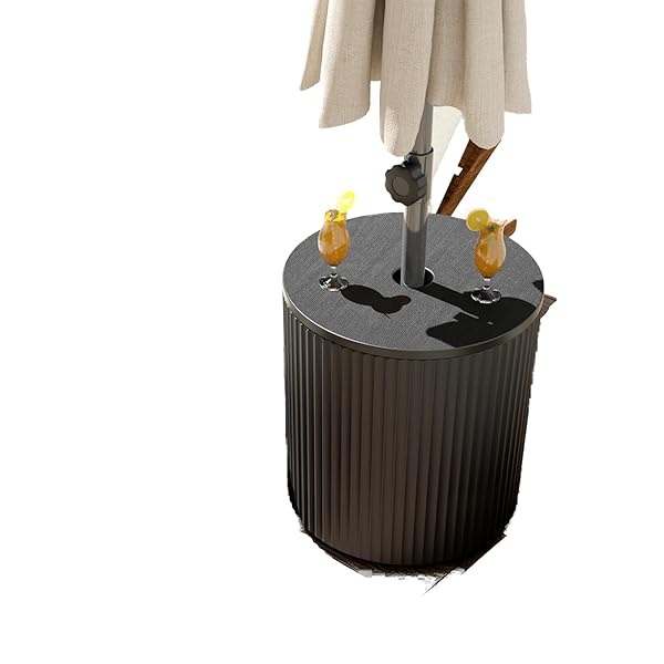 FONTOI OUTDOOR PATIO SIDE TABLE UMBRELLA BASE, PATIO...