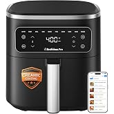 Beelicious Pro 10-in-1 MicroTemp Air Fryer 6.5QT, PFAS-Free Ceramic Coating Airfryer, Nonstick &amp; Dishwasher Safe, Smart E-Recipes &amp; Food Freshness Assistant, Shake Reminder, Compact, Digital Display