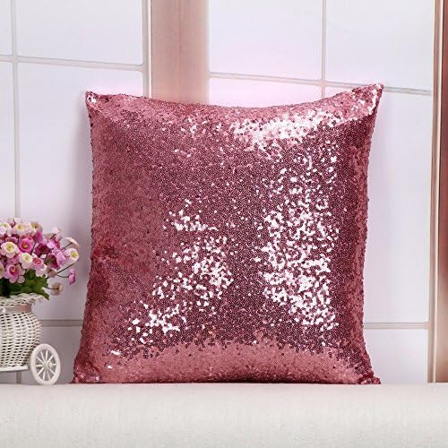 BLINY Home Decorative Hand Made Pillow Case Cushion Cover For Sectional,Play Tailor Magic Reversible Sequins Cover Mermaid Fish Scale Dorm,Room Decor for Sofa Comfy 16"X16"