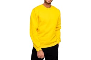 TUVEKE Men's Sweatshirts Soft Long Sleeve Crewneck Sweatshirt Lightweigt Fleece Sweat Shirt Breathable Pullover Sweater S-3XL