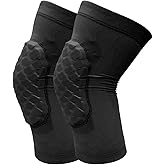 Basketball Knee Pads for Kids Volleyball Knee Pads, Honeycomb Basketball Sleeves Baseball Sleeves Youth Boys & Girls, Knee Savers for Catchers Youth Wrestling Soccer Football Volleyball Roller Skating (Black, Medium)