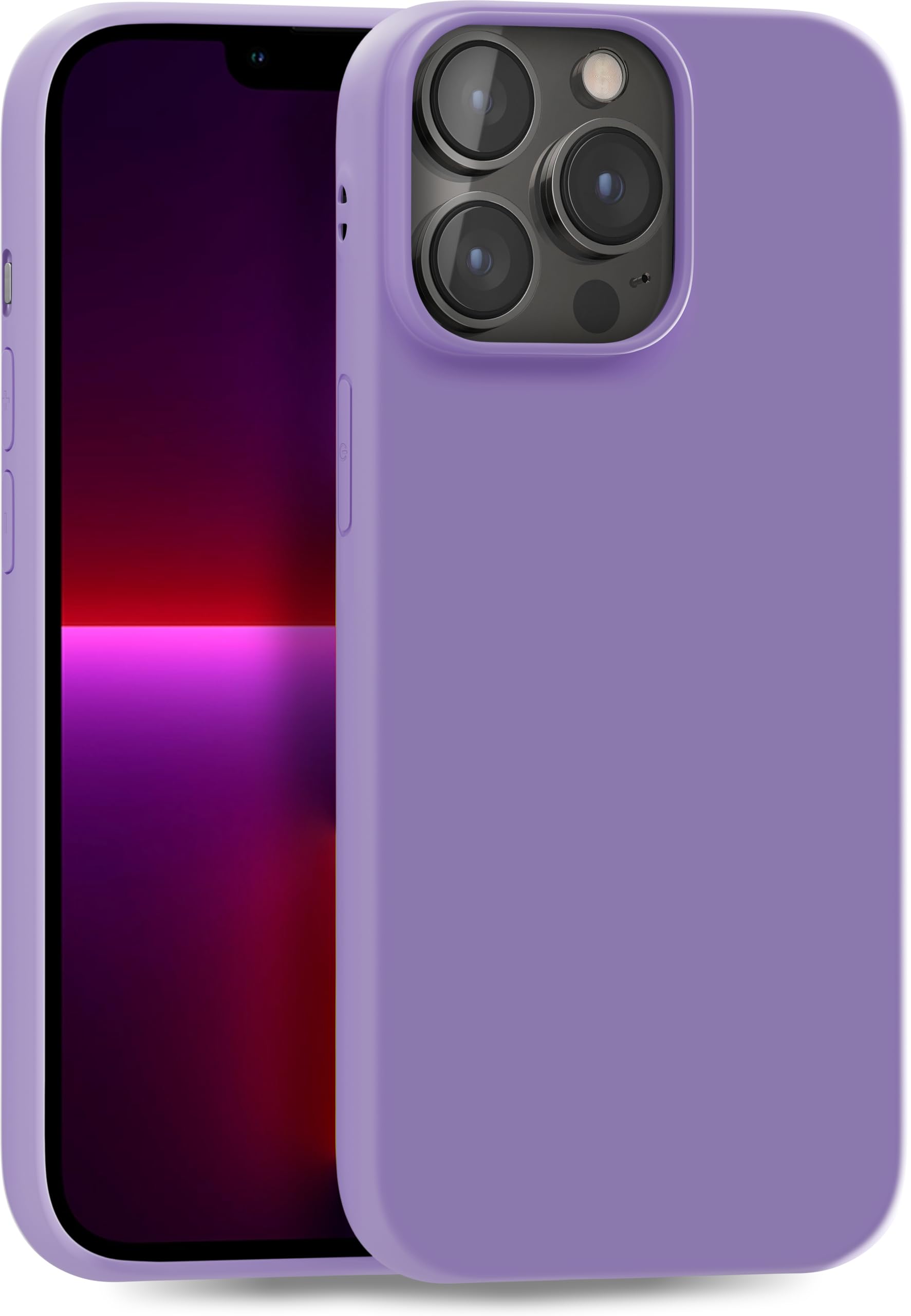 MyGadget TPU Case for iPhone 13 Pro - [ Camera Protection & Anti Fingerprint ] - Silicone Cover with Soft Touch & Anti Scratch Shell - Matte Dark Purple