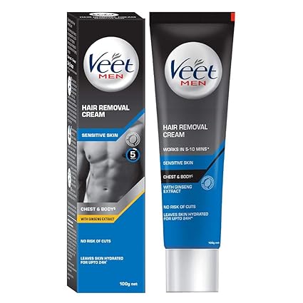 Veet Hair Removal Cream For Men Sensitive Skin 100g Amazon In