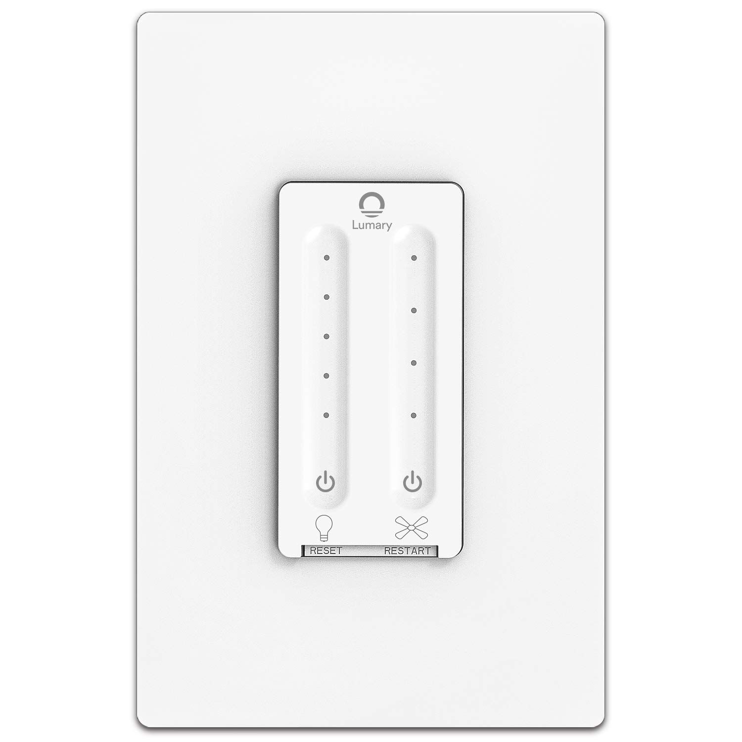 Smart Fan Control, Lumary Wi-Fi 4 Speed Ceiling Fan Wall Control with Light Dimmer Switch Compatible with Alexa & Google Assistant,Single Pole,Neutral Wire Needed,NO Hub Required
