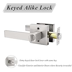 Probrico Square Keyed Alike Entry Door Lever
