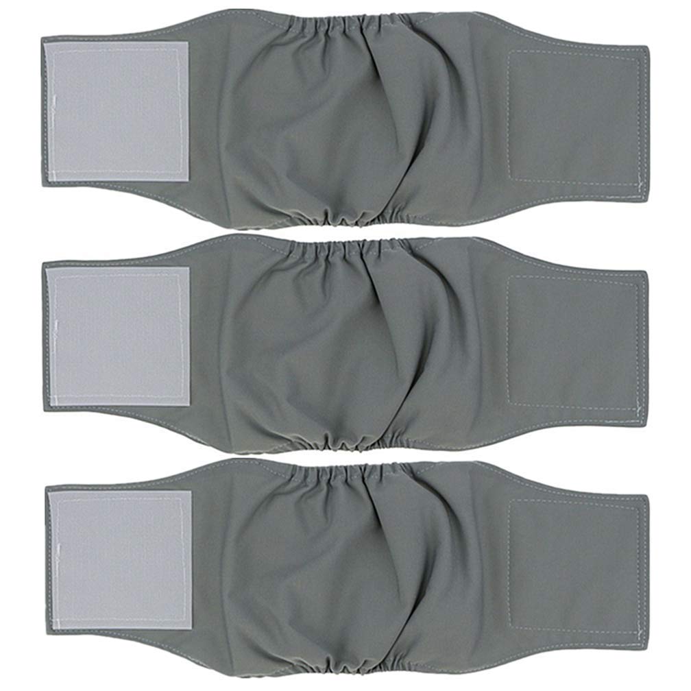 Amaliy Washable Dog Nappies for Male Dogs (Pack of 3), Reusable Dog Nappies (M(waist: 34-44 cm)