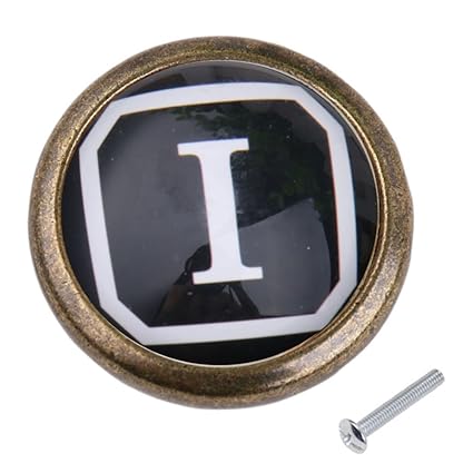 ShoppingLane Vintage Cabinet Door Drawer Bin Dresser Handle Pull Knob Hardware Letter I