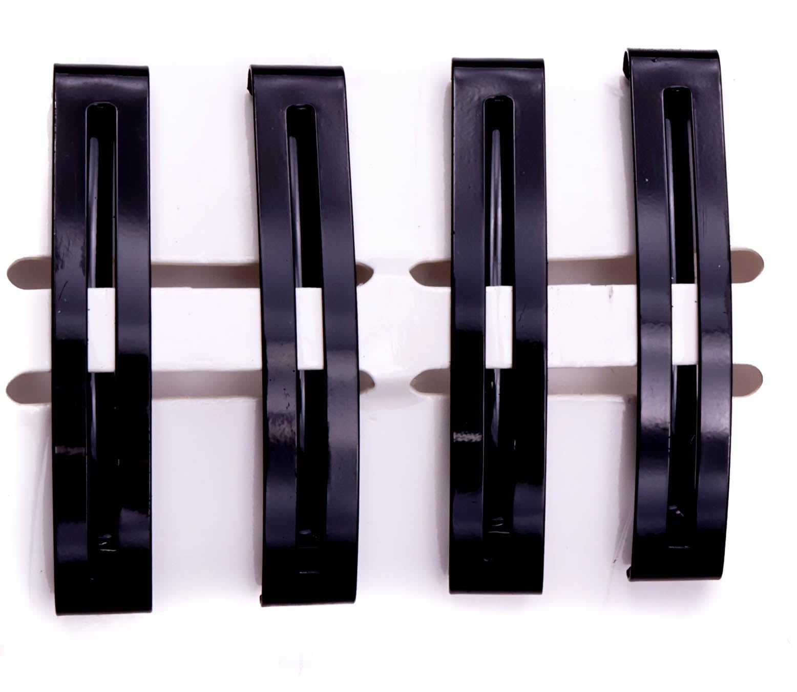 Mytoptrendz- Card of 4 Pcs Black Spring Hair Clips Grips Barrettes