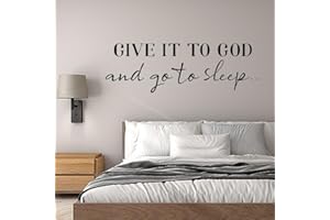 SUPERDANT Wall Decals Give It to God Quotes Wall Stickers Vinyl Art Decor Stickers DIY Saying Vinyl Art Decal Sticker Home Decoration for Living Room Bedroom Kitchen School Dormitory Wallpaper Decor