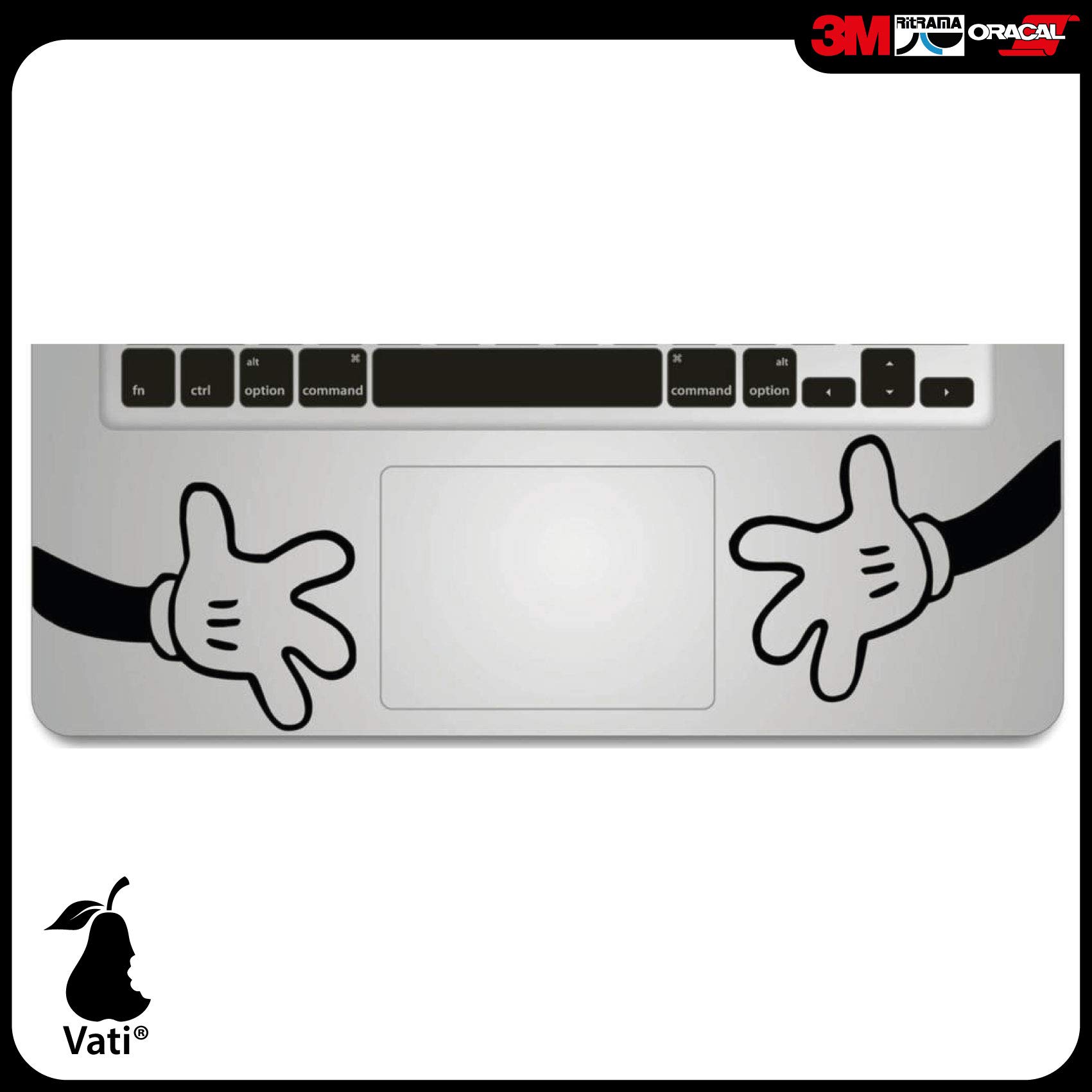 Vati Leaves Removable Big Hands Humor Handmade Partial Art Skin Cool Design Vinyl Decal Sticker for Trackpad Keypad Of Apple Macbook Pro Air Mac Laptop