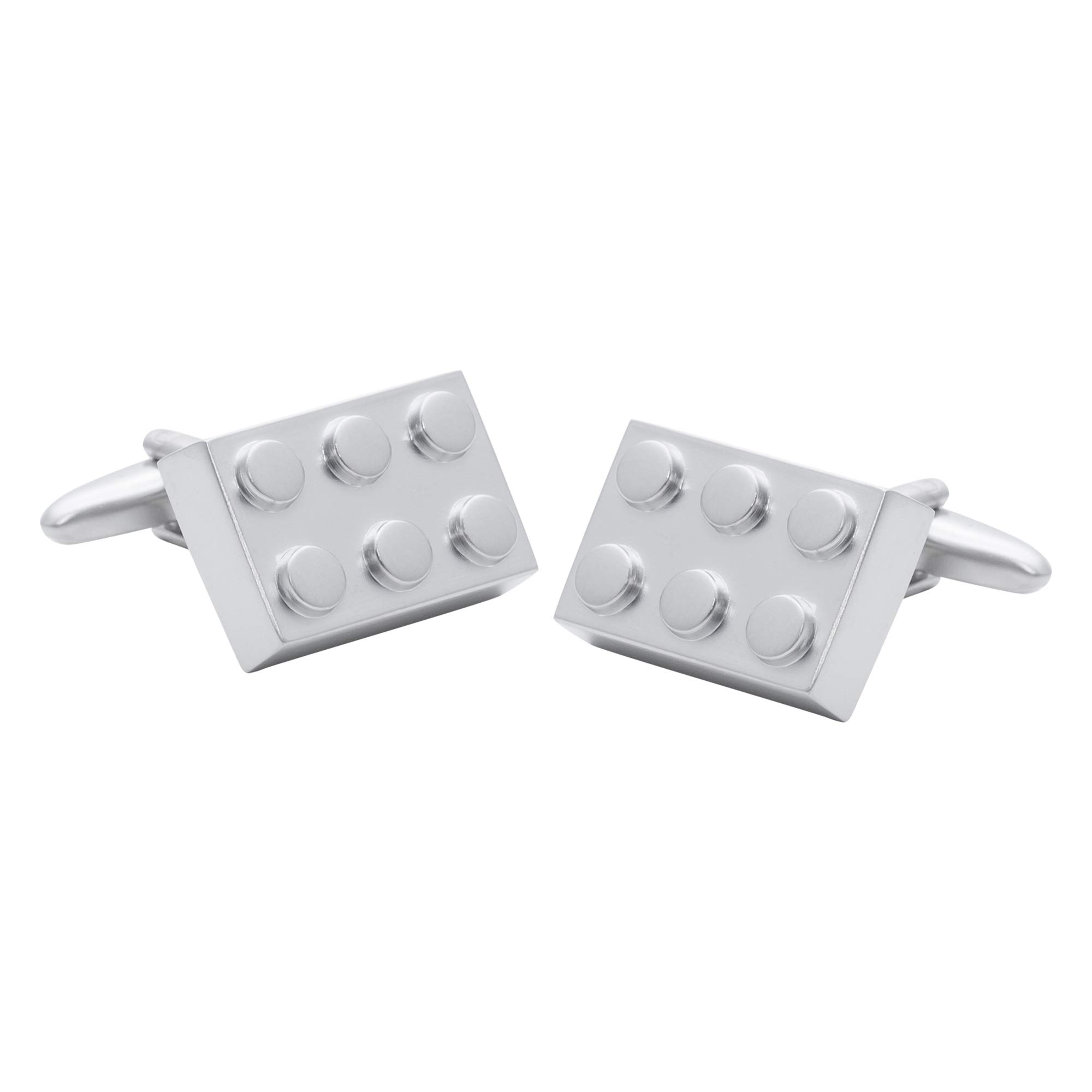 New Toy Brick Cufflinks in Silver