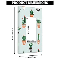 Pznen Succulent Rocker Switch Plate Covers Cute