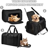 Qlfyuu Cat Carrier Dog Carrier Portable Soft Sided Airline Approved Large view 5