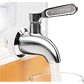 Stainless Steel Spigot for Beverage Dispenser – Leak-Proof Replacement Spigot with 2 Filters – Drink Dispenser Spigot Replacement