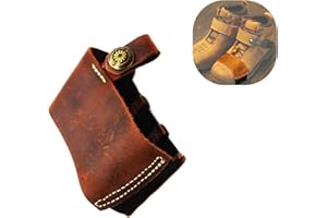 Motorcycle Shoe Boot Cover, GUAIMI Boots Protectors Leather Shifter Cover Sock With 3D Logo -Brown