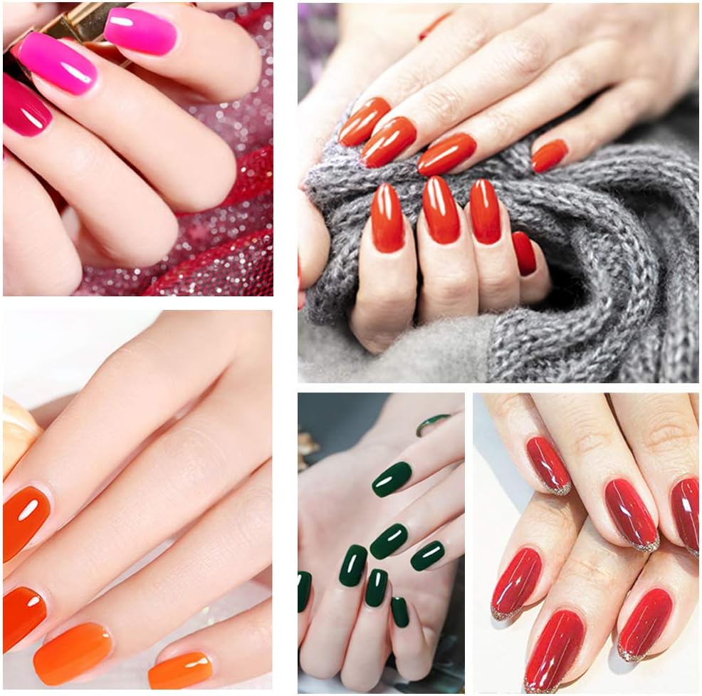 Morovan Gel Top and Base Coat Gel Nail Polish No Wipe Top Coat Base Coat Set Long Lasting Shine Finish for Nail Art Beginner : Beauty