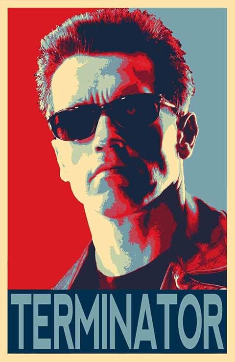 Amazon インテリアポスター プリント ターミネーターロボットイラスト アートキャンバス絵画 インテリアパネル インテリア絵画 新築飾り 贈り物 サイズ 40x50cm アートフレーム ポスター オンライン通販