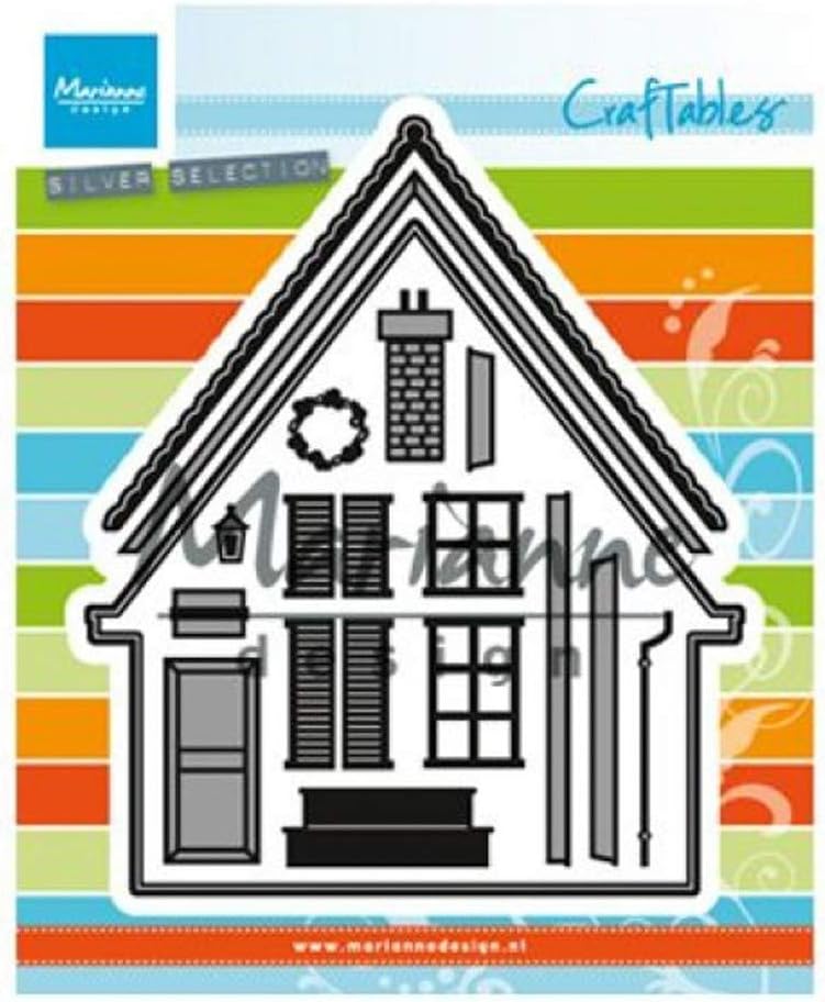 Marianne Design Craftables Build-a-House Die, Metal, Grey, 18.1 x 14.9 x 0.2 cm - Image 4