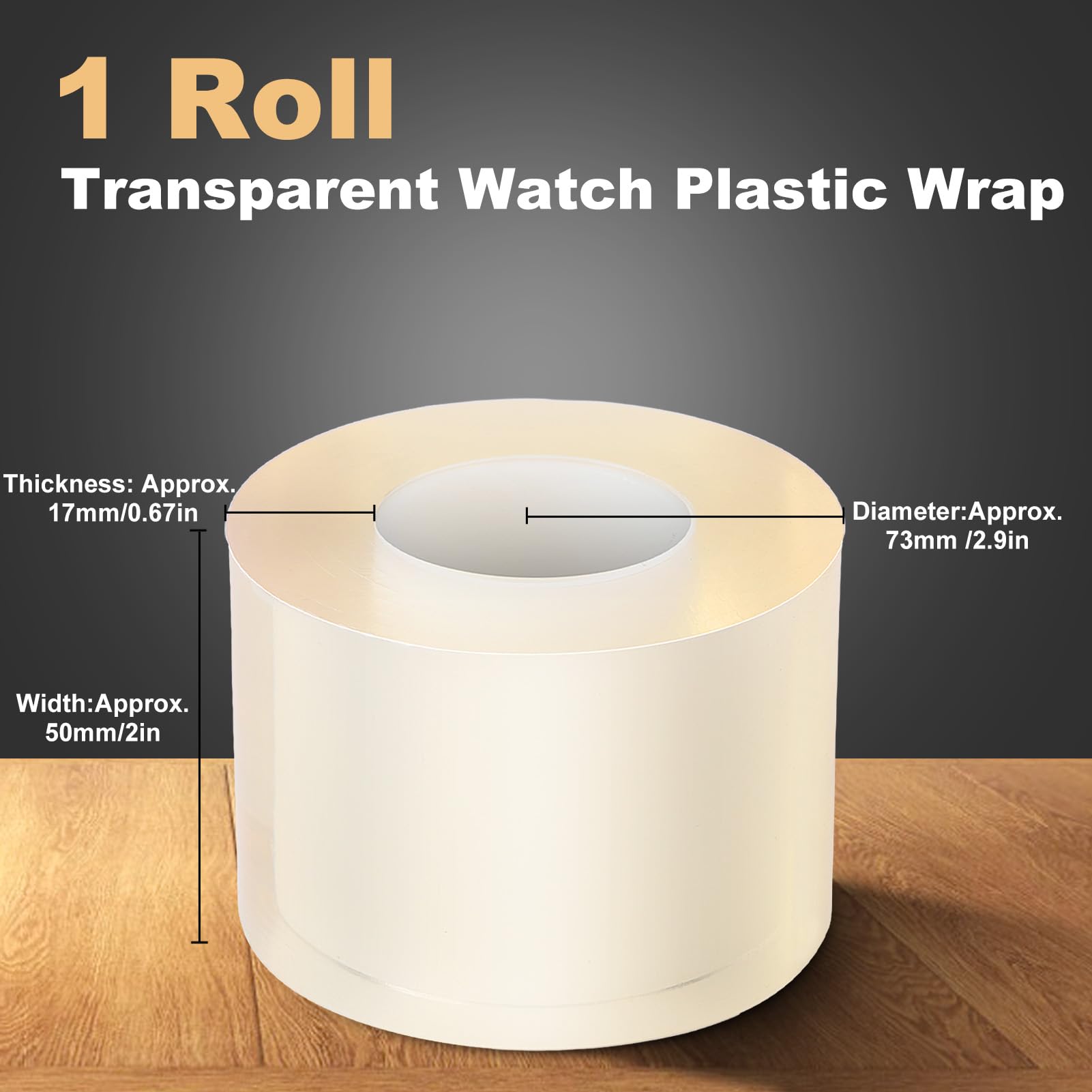 ZJchao 2 x 2.9in Anti-Static Transparent Watch Plastic Wrap, Watch Repair Tape for Watches, Jewelry, Hardware, Preventing Scratches, Fingerprints, Dust