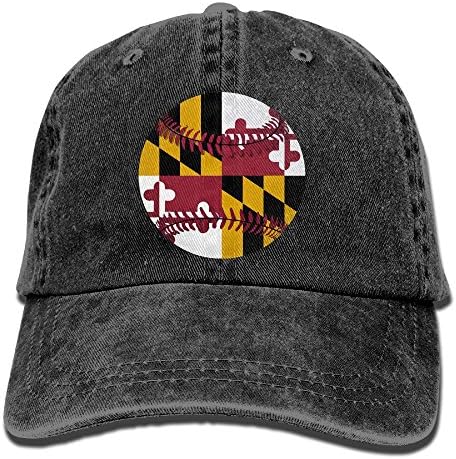 Baseball Maryland State Flag Classic Cotton Adjustable Jeans Baseball Cap Boys Plain Caps