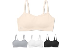 SALIA GIRL Adjustable Soft Training Bra for Girls, Seamless Cloudcozy Sport Bras 10-14 with Fixed Padding Cami Teen Bras