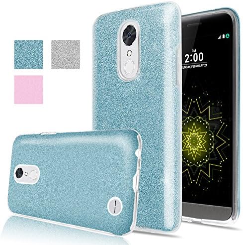 LG K20 V Case,LG K20 Plus / LG K10 2017 / LG VS501 / LG Grace / LG Harmony Case,Aomax[Anti-Scratch]Shockproof Shing Bling Gilliter Sparkle Soft TPU Triple Layer case For LG K10 2017 TMSF Mint