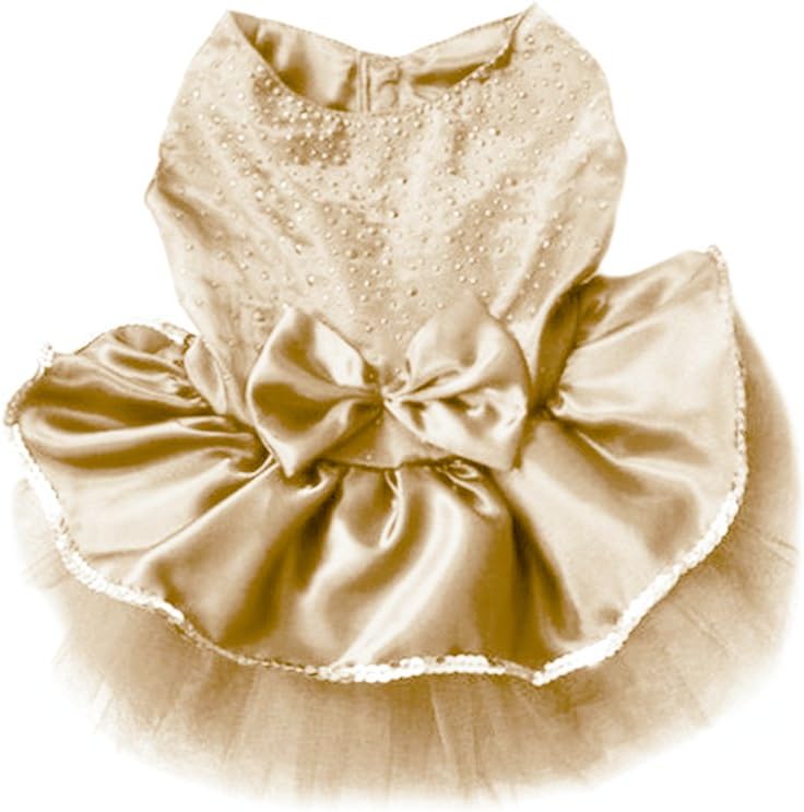PanDaDa Pet Dog Tutu Princess Dress Clothes Love Heart Print Bowknot Party Skirt