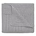 Elegant Baby Premium 100% Cotton Knit Blanket, Grey Texture Knit, 30