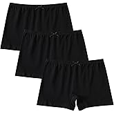 SEVENCANDY Girls Cotton Full Coverage Boyshort Panties Little Big Kids Soft Solid Underwear 3 Years - 12 Years