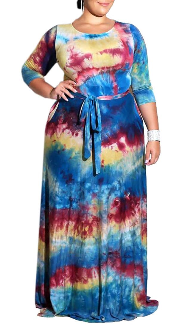 plus size tie dye dress