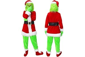 brableewear Green Big Monster Costume for Kids Boys Monster Christmas Furry Suit Santa Outfits Christmas Cosplay Costume