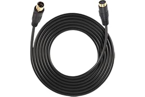 Traovien S-Video Cable Mini Din 4-Pin S Video Cable Male to Female Gold Plated Connector for Player Camcorders Laptops Transfer Video to TV or Monitor Connection Cable (10Ft/3m)