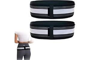 2 Pec Sacroiliac Belt Lower Back Support,Back Support Belt, Lumbar - Anti-Slip Adjustable Support Straps