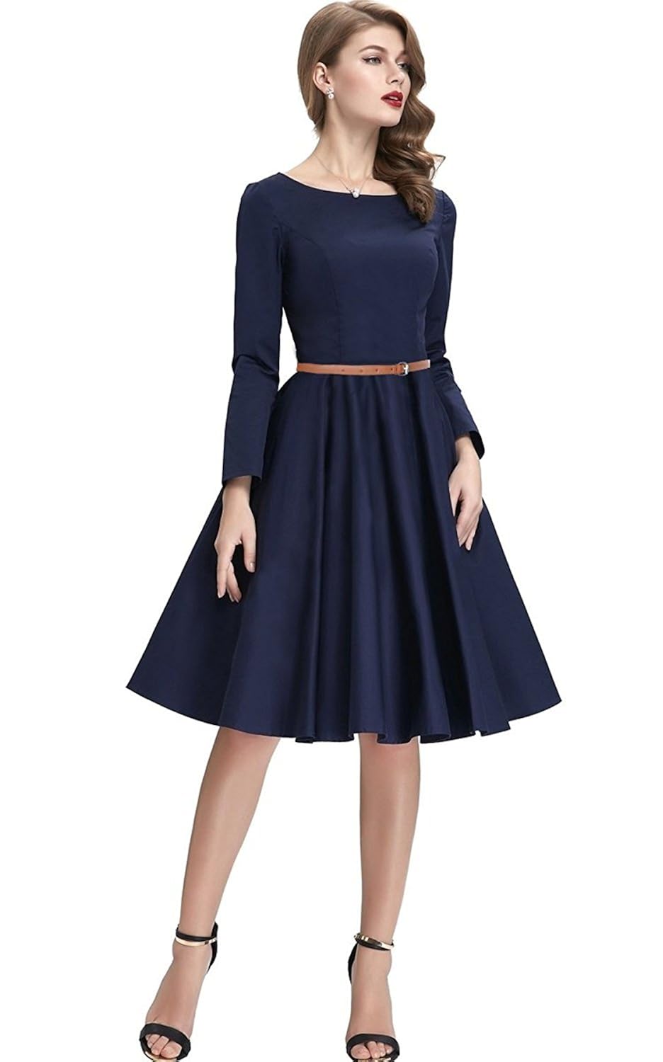 diego girls satin one piece dress (blue)