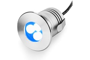 CNBRIGHTER LED Underwater Pool Lights, 3W 12V-24V DC, IP68 Waterproof, Stainless Steel Aluminum, lamp for Inground Swimming P