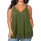 XiaoMaAnJi Summer Tank Tops for Women Plus Size Sleeveless V Neck Loose Fit Casual Flowy Tunic Shirt Blouse