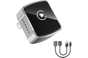 CVICOE Wireless CarPlay Adapter for Apple iPhone-Compatible with iOS 10+ and 2015+ Cars, Mini Dongle Converts Wired to Wireless with Low Latency, Plug-and-Play with Auto-Reconnect and USB-C Support (Silver)