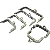 ISDVBUY 6 Size Metal Frame Purse, Bronze Kiss Clasp Frame Metal Frame Kiss Clasp Lock for DIY Craft, Purse Making &amp; Bag Making(2.7~6inch)