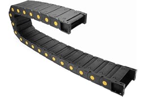 uxcell R55 25mm x 77mm Plastic Closed can Open Cable Drag Chain Wire Carrier 1M Long