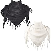 Explore Land Cotton Shemagh Keffiyeh Tactical Desert Scarf Neck Head Wrap with Tassel for Men Women