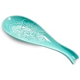 Ceramic Spoon Rest for Stove Top, Spoon Holder, Spoon Rest for Kitchen Counter, Utensil Rest for Spatula &amp; Tong, Kitchen Decor and Accessories （Turquoise）