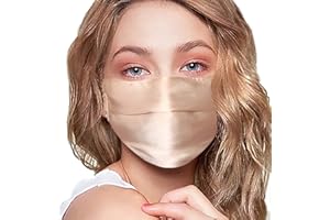 CH.YISHI 100% Mulberry Silk Face Mask Covering Men & Women Reusable with Ear loops Nose Wire Filter