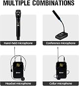 D Debra UHF Wireless Mic System 4x16 Channels Bodypack Headset Lavalier view 3