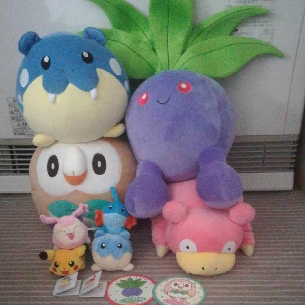 Amazon ポケモン ぬいぐるみ クッション ピカチュウ モクロー タマザラシ エネコ ヤドン ナゾノクサ ミズゴロウ もちもちぬいぐるみ ぬいぐるみ ホビー